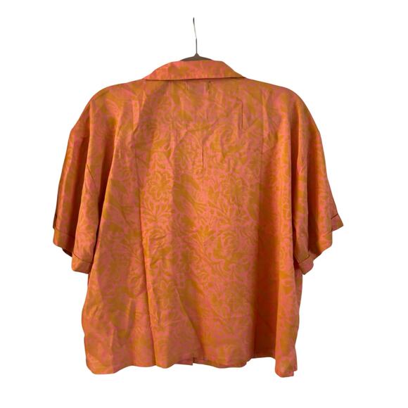 Prana Women’s Iguala Button Up Top Shirt Cropped Fresca Floral Size L NWT - Picture 4 of 6